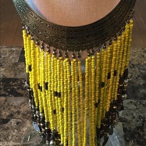 Jerollin yellow bib necklace